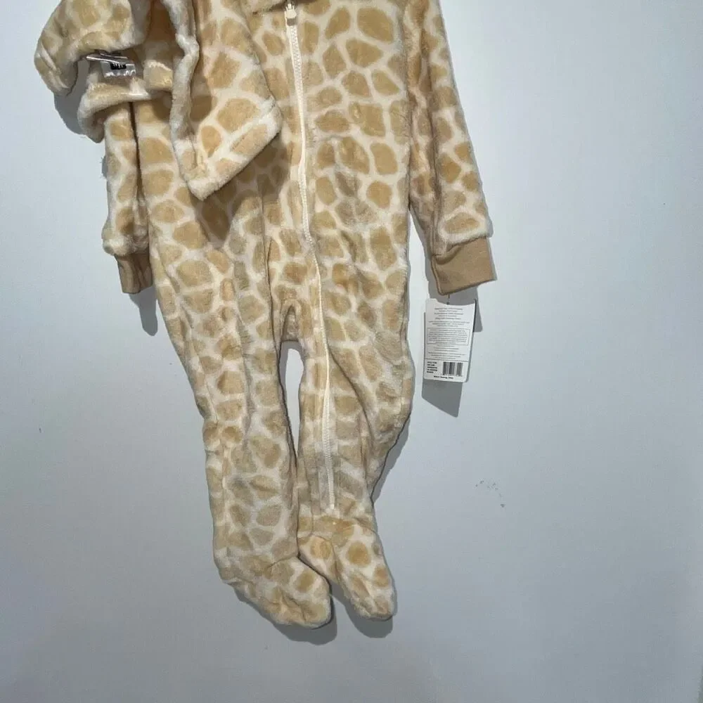 Hudson Baby Flannel Plush Sleep and Play Jumpsuit and Blanket Toy 6-9 Months NWT